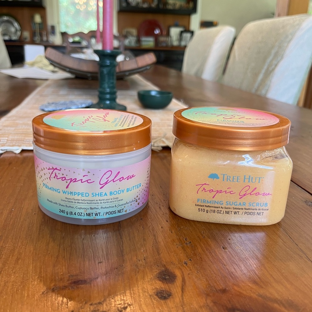 Brand New Tree Hut Tropic Glow Body Butter and Sugar Scrub Set
